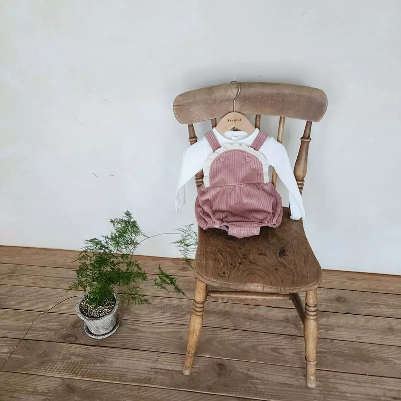 From J - Korean Baby Fashion - #onlinebabyshop - Rib Frill Bodysuit - 9