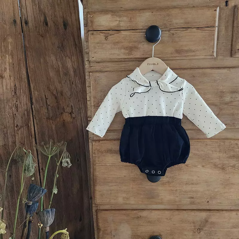 From J - Korean Baby Fashion - #onlinebabyshop - Mono Ribbon Bodysuit - 8