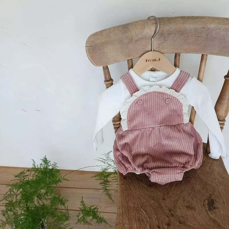 From J - Korean Baby Fashion - #smilingbaby - Rib Frill Bodysuit - 10