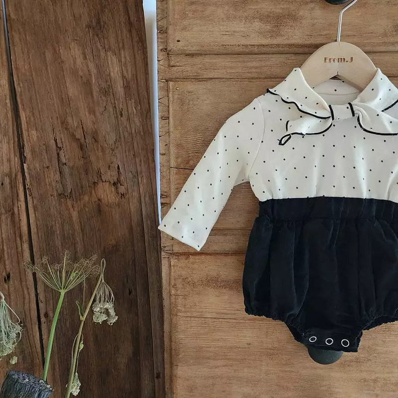 From J - Korean Baby Fashion - #smilingbaby - Mono Ribbon Bodysuit - 9