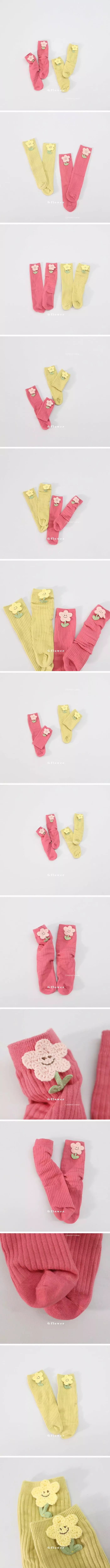 G Flower - Korean Children Fashion - #childofig - Flower Patch Knee Socks