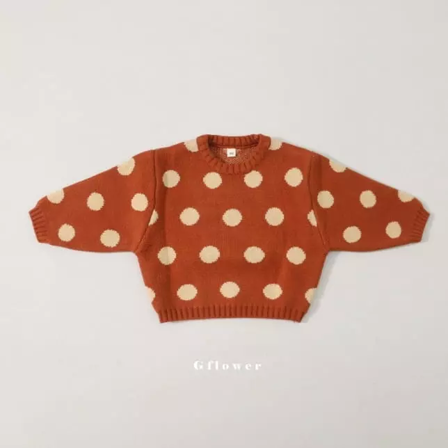 G Flower - Korean Children Fashion - #childofig - Dot Knit Tee