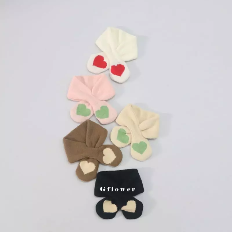 G Flower - Korean Children Fashion - #discoveringself - Heart Petit Muffler - 2