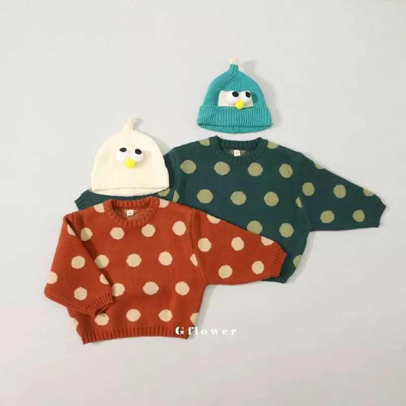 G Flower - Korean Children Fashion - #discoveringself - Dot Knit Tee - 5
