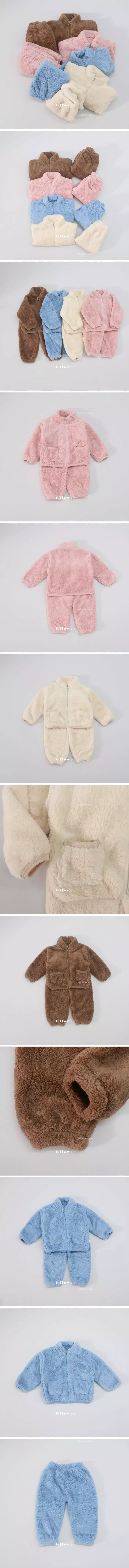 G Flower - Korean Children Fashion - #fashionkids - Fleece Top Bottom Set
