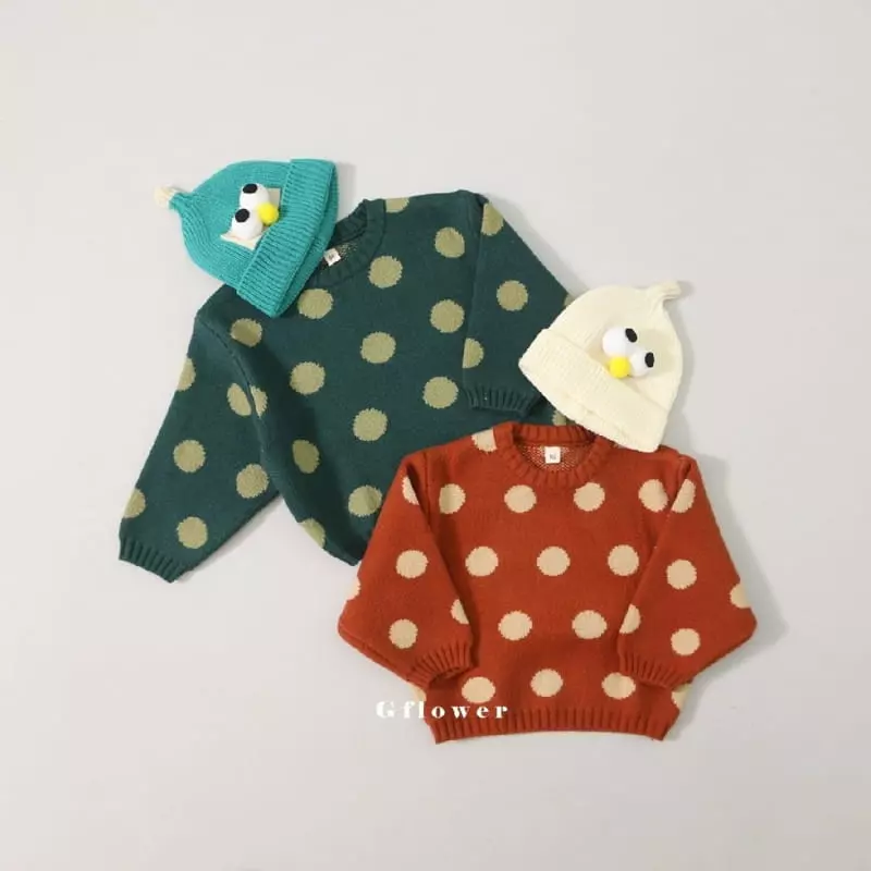 G Flower - Korean Children Fashion - #fashionkids - Dot Knit Tee - 6