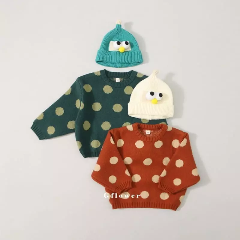 G Flower - Korean Children Fashion - #kidsshorts - Dot Knit Tee - 7
