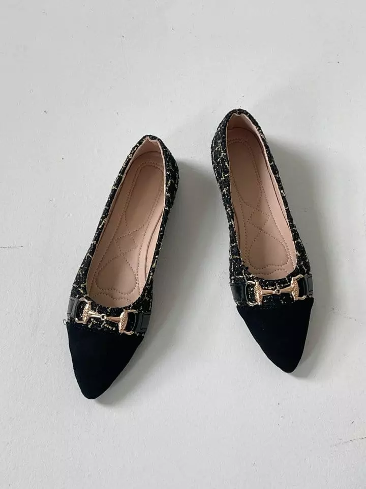 Golden Shoe - Korean Women Fashion - #momslook - 230 Flats - 3