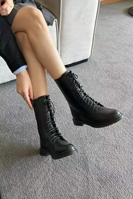 Golden Shoe - Korean Women Fashion - #momslook - ka5446 Boots - 8