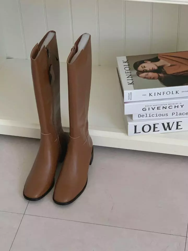 Golden Shoe - Korean Women Fashion - #momslook - by028 Boots - 2
