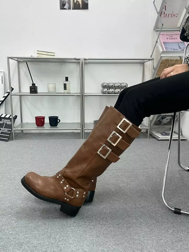 Golden Shoe - Korean Women Fashion - #momslook - 568 Boots - 2