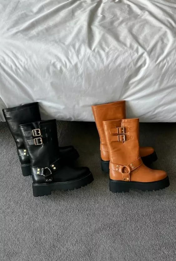 Golden Shoe - Korean Women Fashion - #momslook - ka9016 Boots
