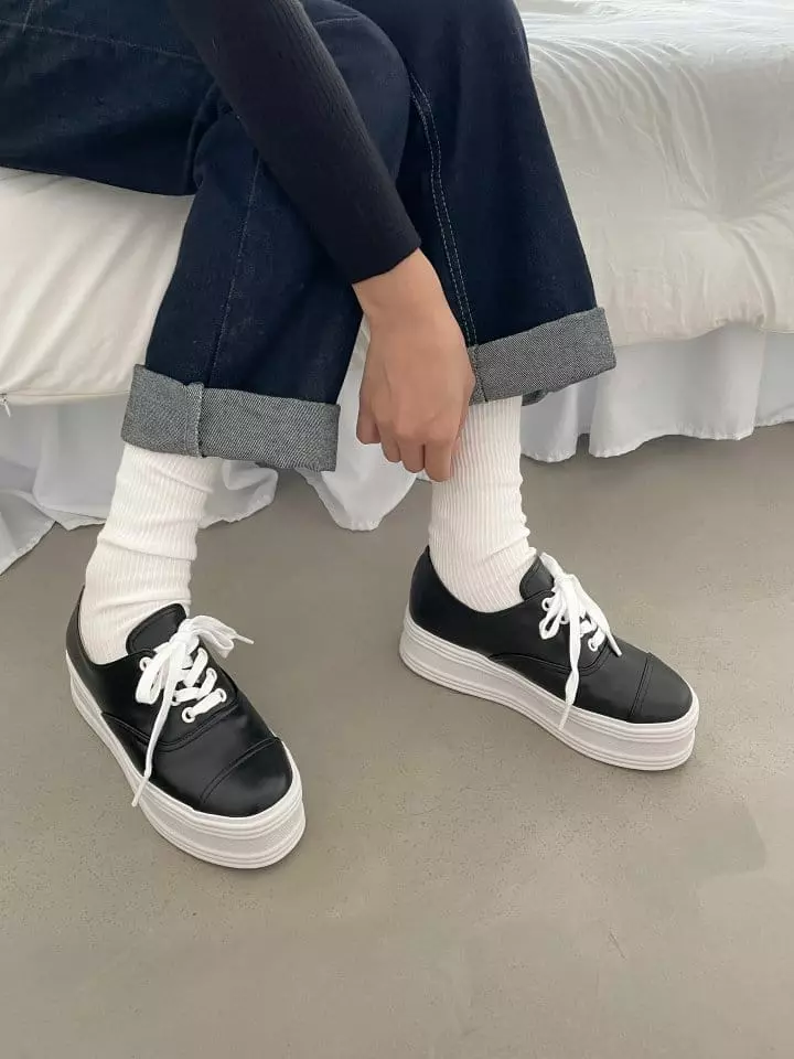 Golden Shoe - Korean Women Fashion - #romanticstyle - 9087 Sneakers - 9