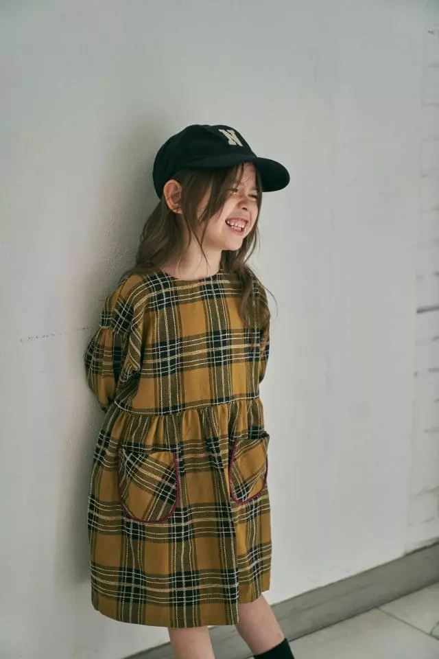 Green Tomato - Korean Children Fashion - #childofig - Check One-piece - 5