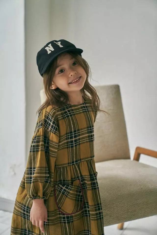 Green Tomato - Korean Children Fashion - #childrensboutique - Check One-piece - 6