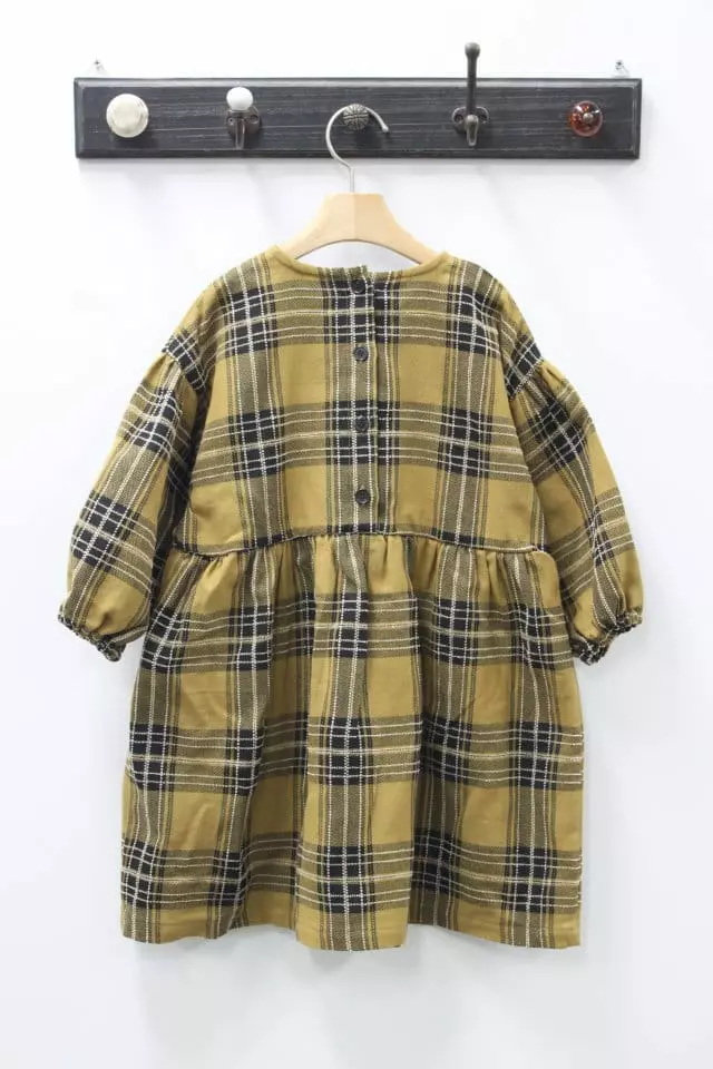 Green Tomato - Korean Children Fashion - #fashionkids - Check One-piece - 9