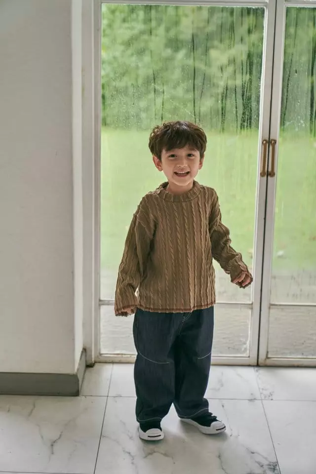 Green Tomato - Korean Children Fashion - #kidsshorts - Twist Knit Tee - 2