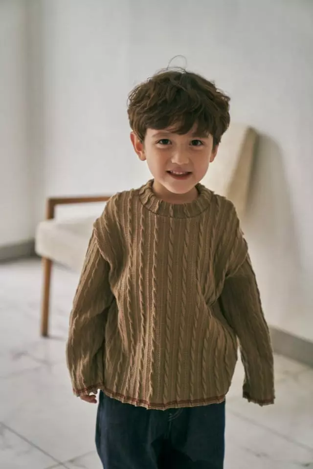 Green Tomato - Korean Children Fashion - #kidsstore - Twist Knit Tee - 3