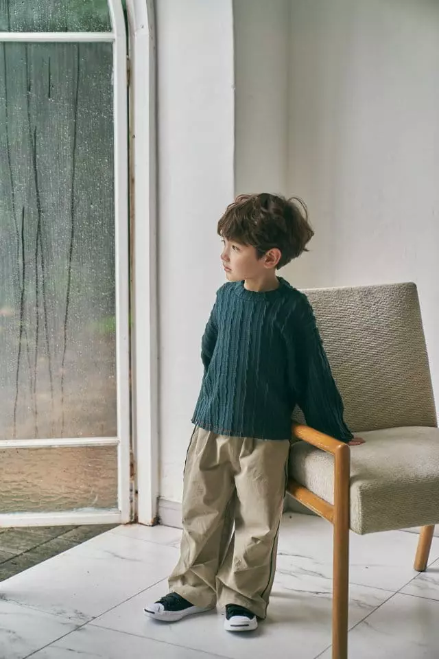 Green Tomato - Korean Children Fashion - #littlefashionista - Twist Knit Tee - 6