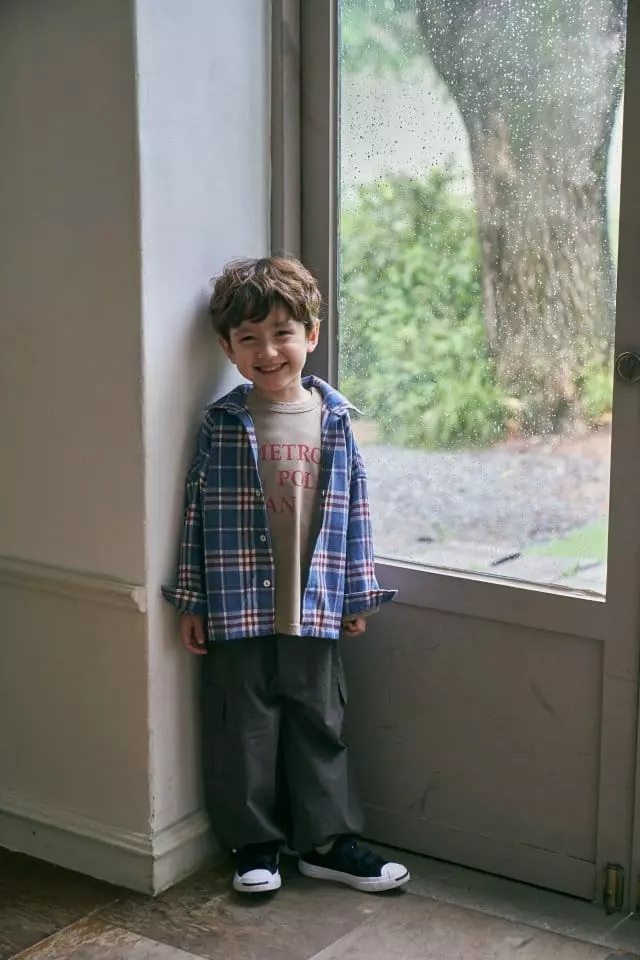 Green Tomato - Korean Children Fashion - #minifashionista - Check Shirt - 2