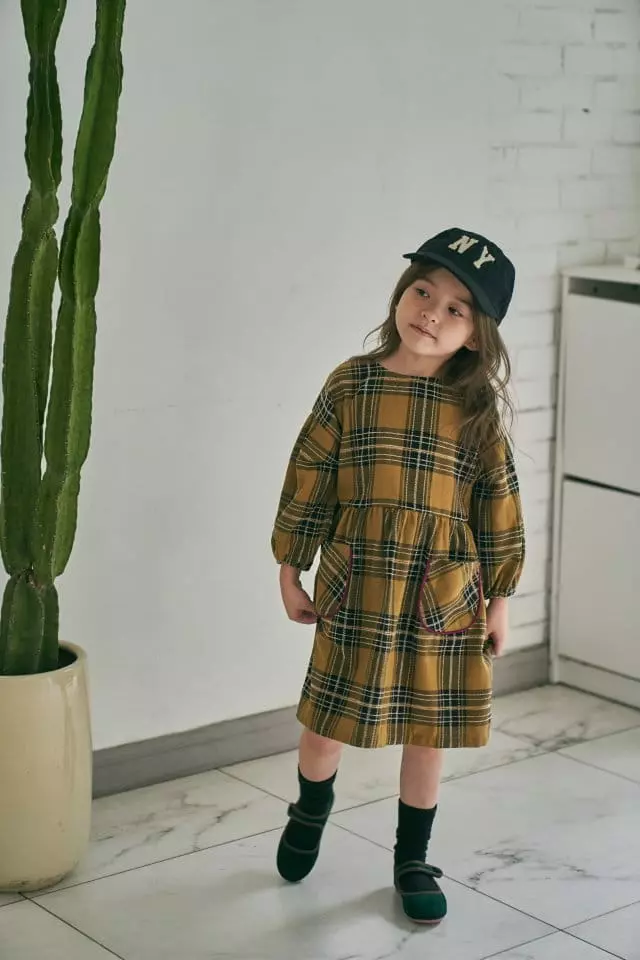 Green Tomato - Korean Children Fashion - #prettylittlegirls - Check One-piece