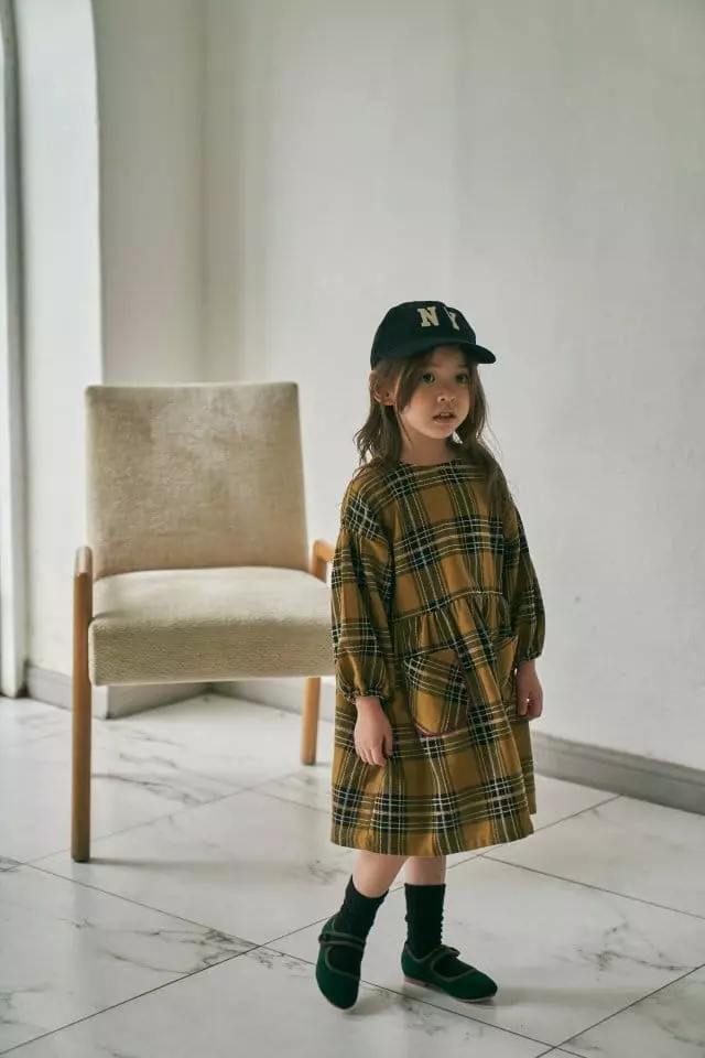 Green Tomato - Korean Children Fashion - #toddlerclothing - Check One-piece - 3