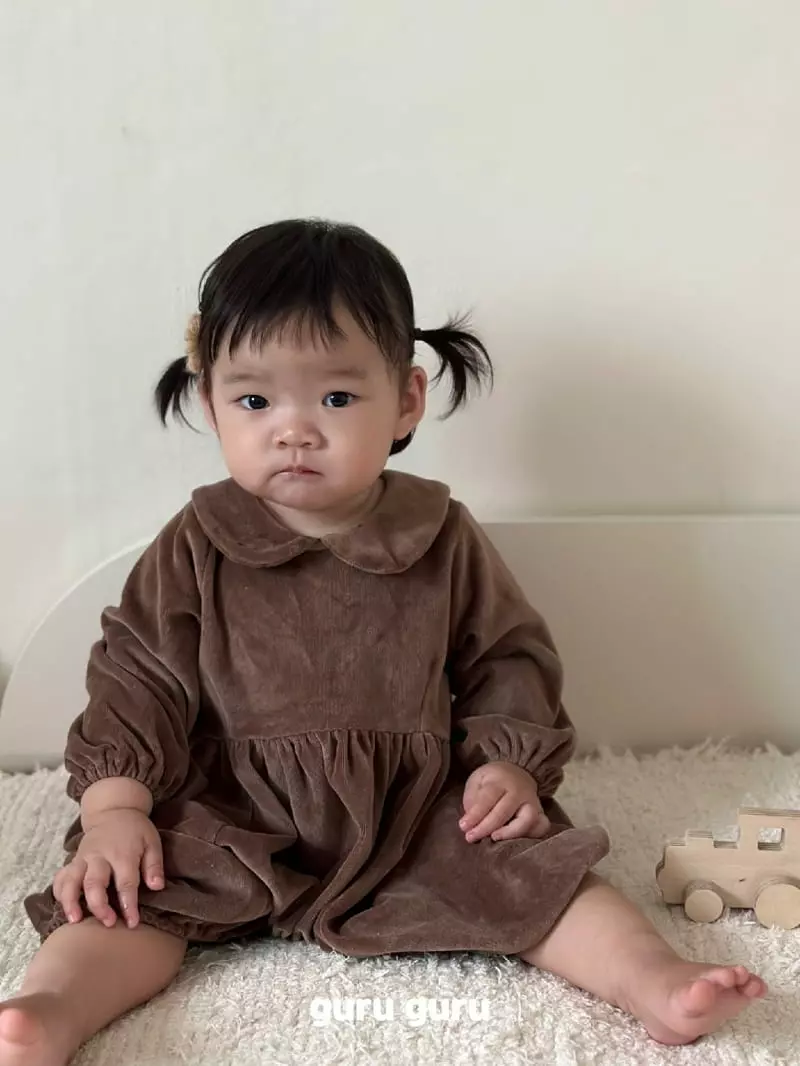 Guru Guru - Korean Baby Fashion - #onlinebabyshop - Veloure Bodysuit - 4