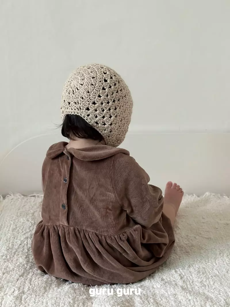 Guru Guru - Korean Baby Fashion - #onlinebabyshop - Veloure Bodysuit - 3