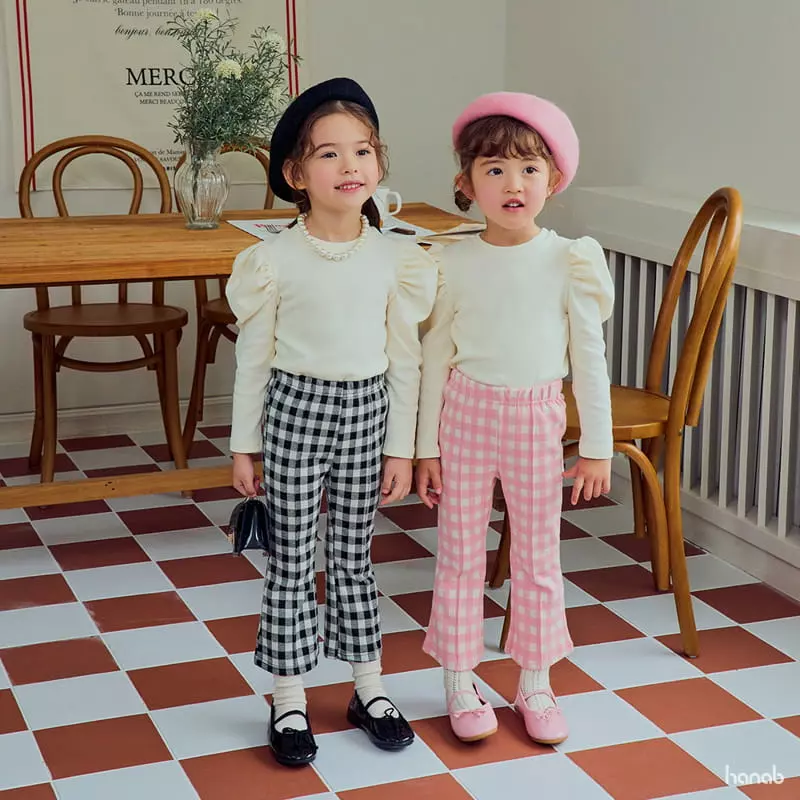 Hanab - Korean Children Fashion - #kidsshorts - Tangle Bootscut Pants Check - 6
