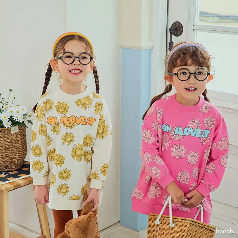 Hanab - Korean Children Fashion - #prettylittlegirls - Sun Flower Top Bottom Set - 5