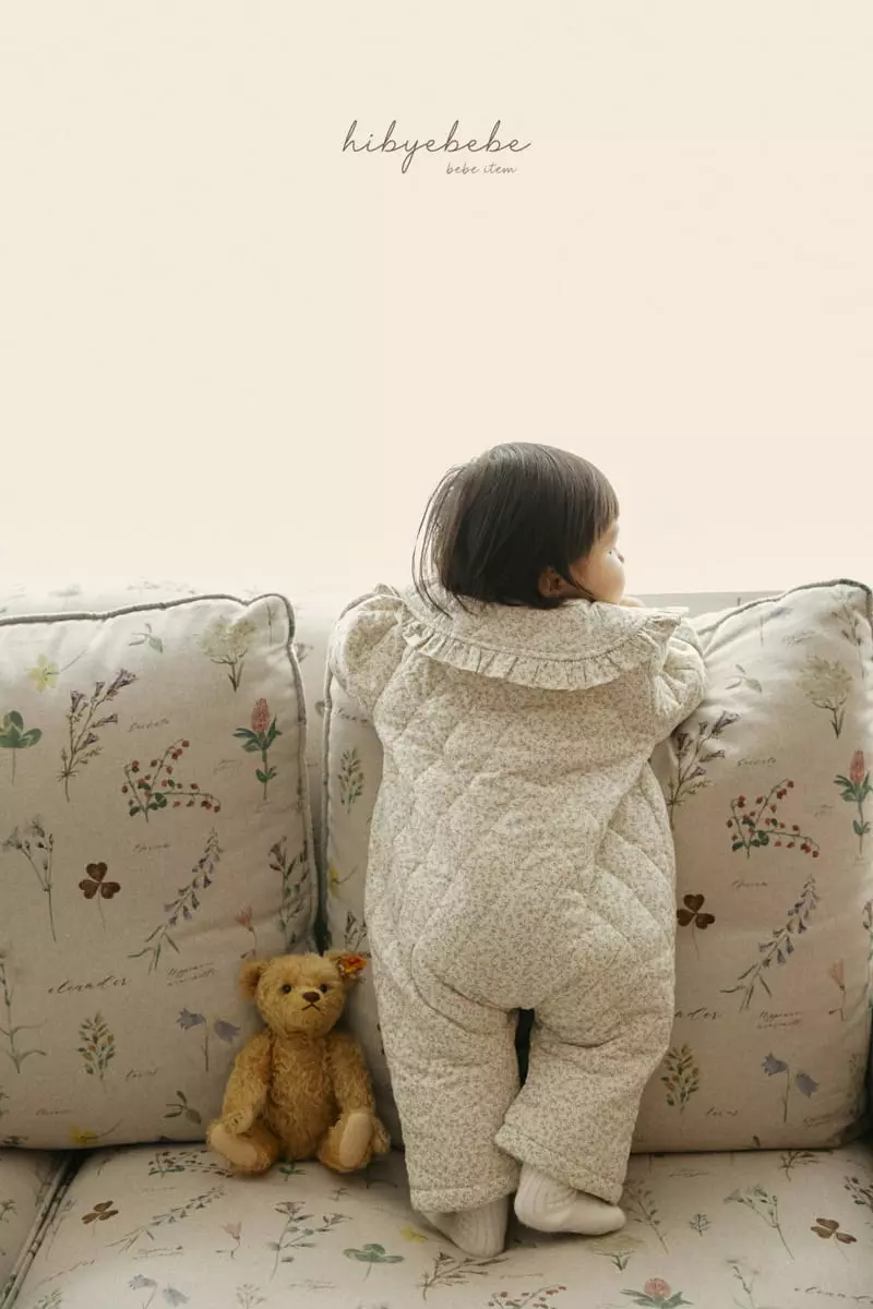 Hi Byebebe - Korean Baby Fashion - #babyclothing - Baby Flower Quilting Overalls - 4