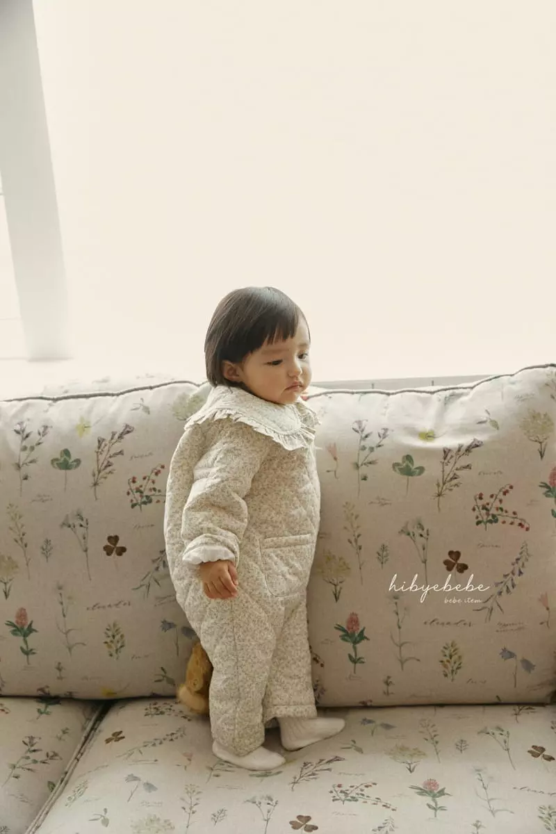 Hi Byebebe - Korean Baby Fashion - #babyfever - Baby Flower Quilting Overalls - 5