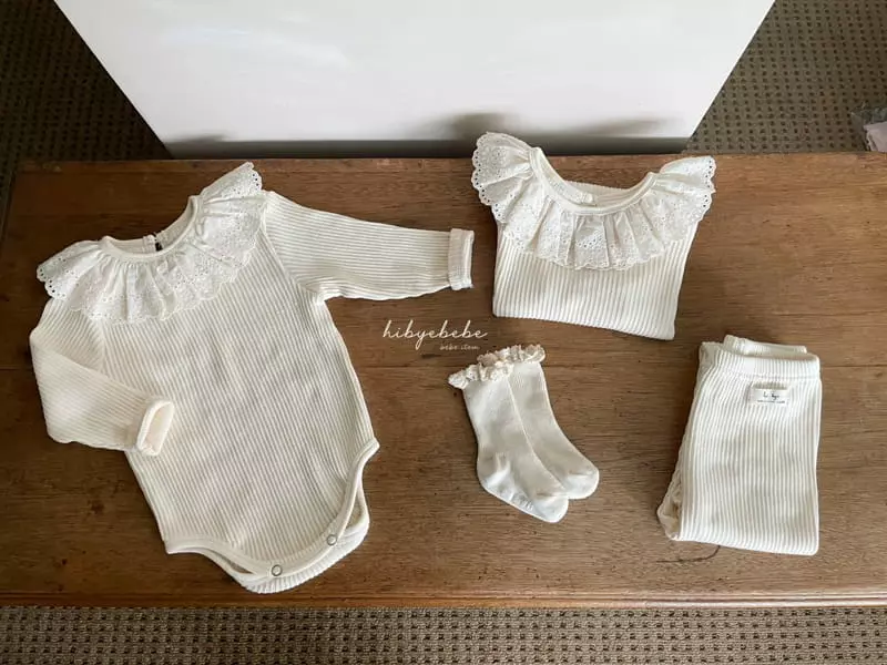 Hi Byebebe - Korean Baby Fashion - #babylifestyle - Rib Frill Bodysuit - 6
