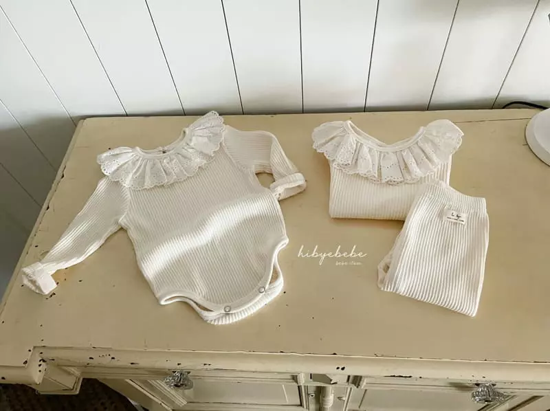 Hi Byebebe - Korean Baby Fashion - #babyoutfit - Rib Frill Bodysuit - 9