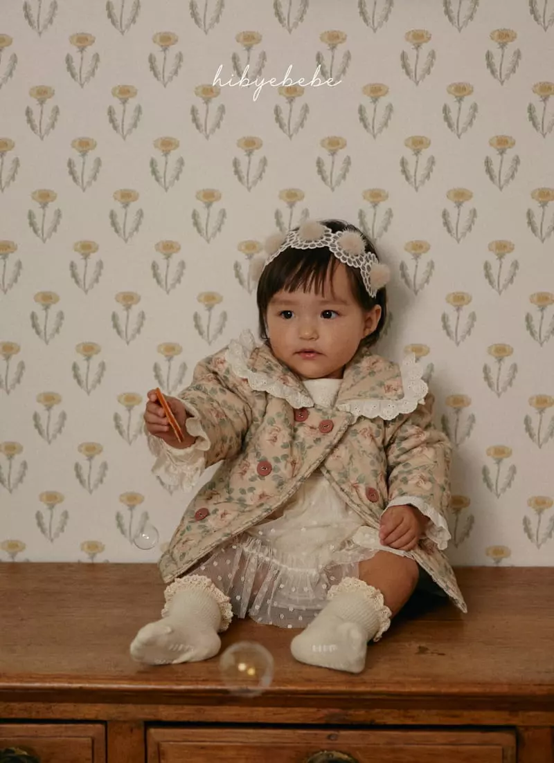 Hi Byebebe - Korean Baby Fashion - #babywear - Rose Lace Padding Jumper