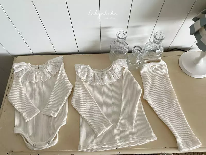 Hi Byebebe - Korean Baby Fashion - #onlinebabyboutique - Rib Frill Bodysuit - 12