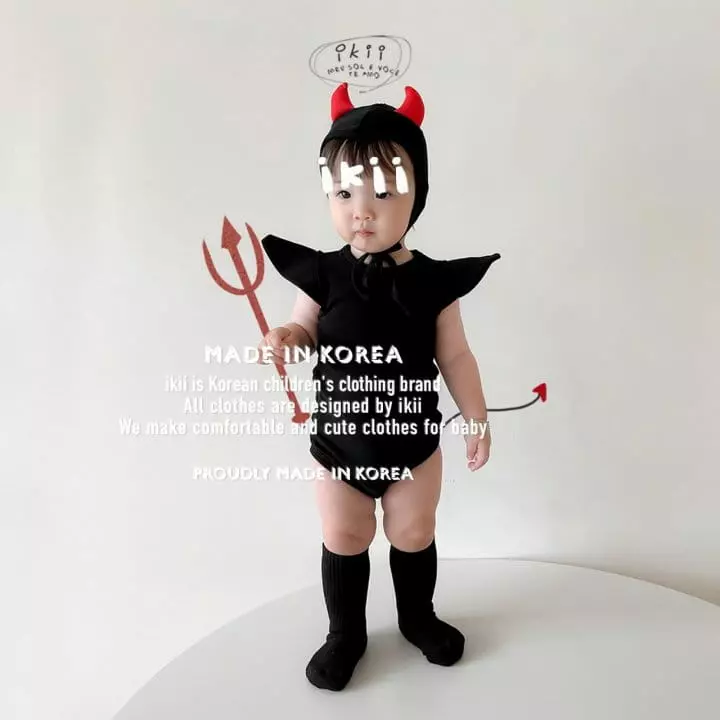 Ikii - Korean Baby Fashion - #babywear - Edge Devil 2SET - 2