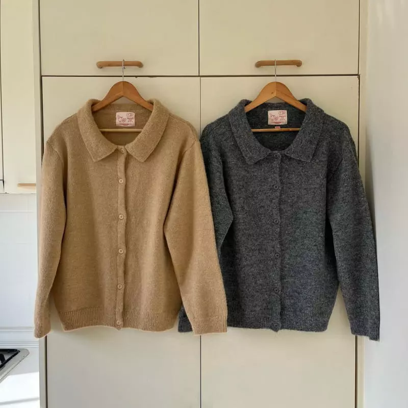 Jejeunosity - Korean Women Fashion - #momslook - Collar Knit Cardigan