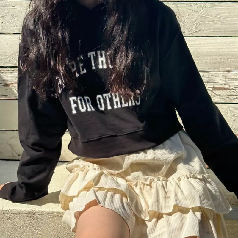Jejeunosity - Korean Women Fashion - #vintageinspired - My Crop Hoody Tee - 5