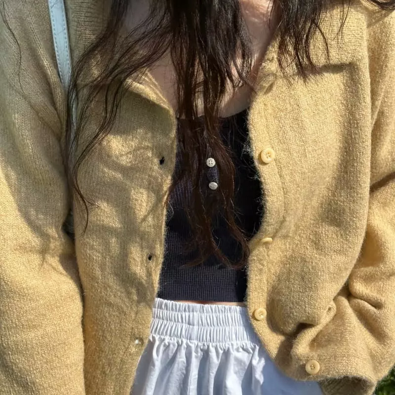 Jejeunosity - Korean Women Fashion - #womensfashion - Collar Knit Cardigan - 2