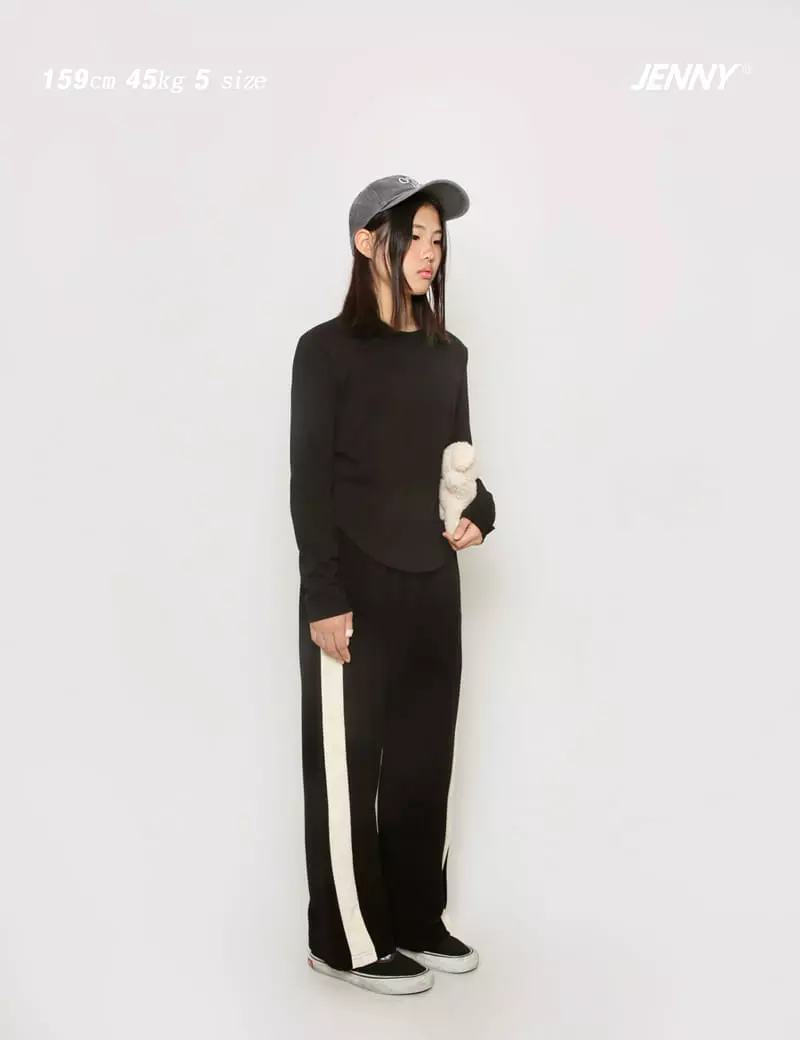 Jenny Basic - Korean Junior Fashion - #designkidswear - Merry Unbal Tee - 7