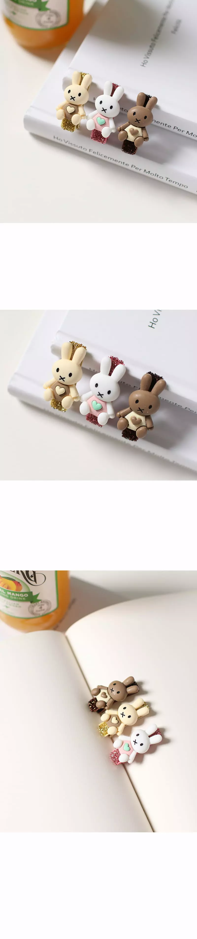 Jireh Bow - Korean Baby Fashion - #babyoutfit - Heart Rabbie Hairpin - 3