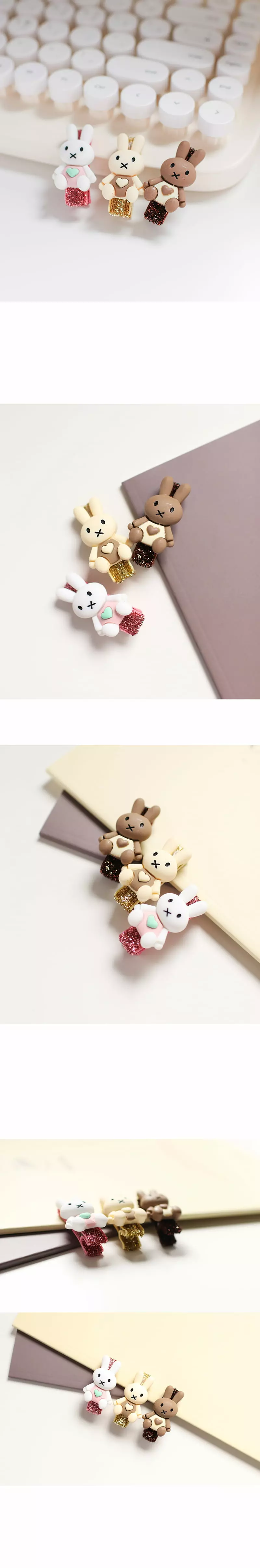 Jireh Bow - Korean Baby Fashion - #babyoutfit - Heart Rabbie Hairpin - 4