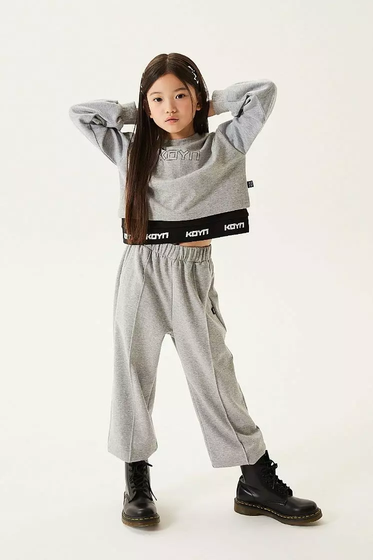 Kokoyarn - Korean Children Fashion - #Kfashion4kids - Logo Crop Sweatshirt - 8