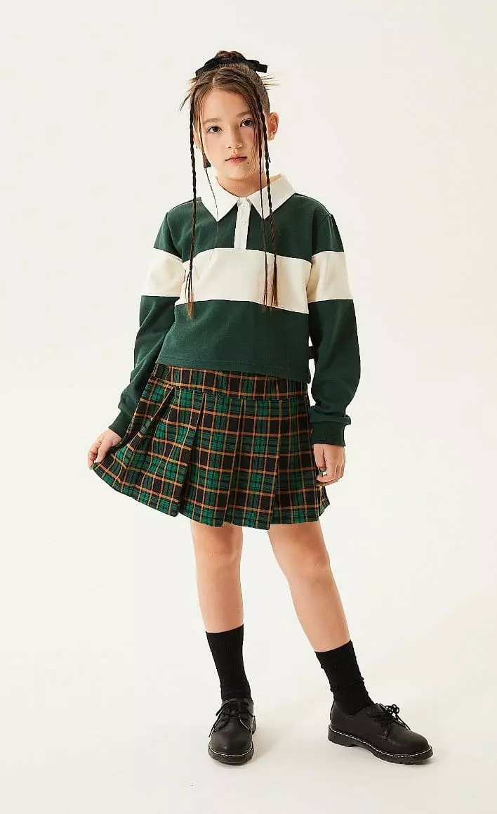 Kokoyarn - Korean Junior Fashion - #fashionkids - Baking Check Skirt - 9