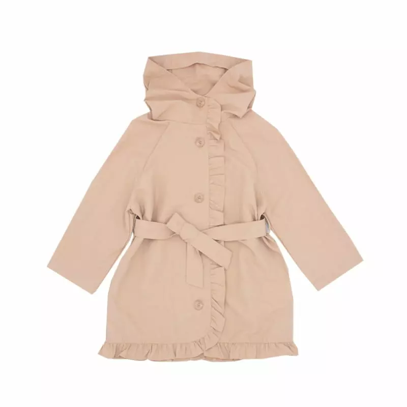 Le Bev - Korean Children Fashion - #kidzfashiontrend - Frill Windbreaker Coat - 5