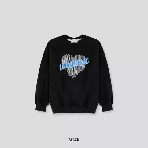 Lea - Korean Women Fashion - #momslook - Love Holic Sweatshirt - 2