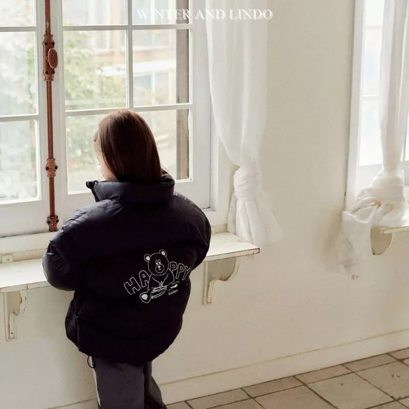 Lindo - Korean Children Fashion - #stylishchildhood - Happy Bear Padding Jacket - 11