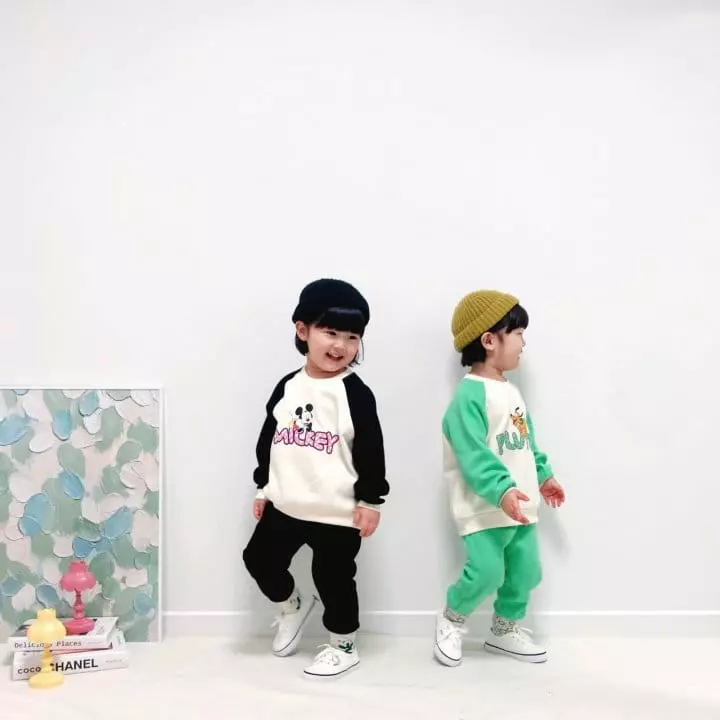 Little Rabbit - Korean Children Fashion - #Kfashion4kids - Raglan Top Bottom Set - 3