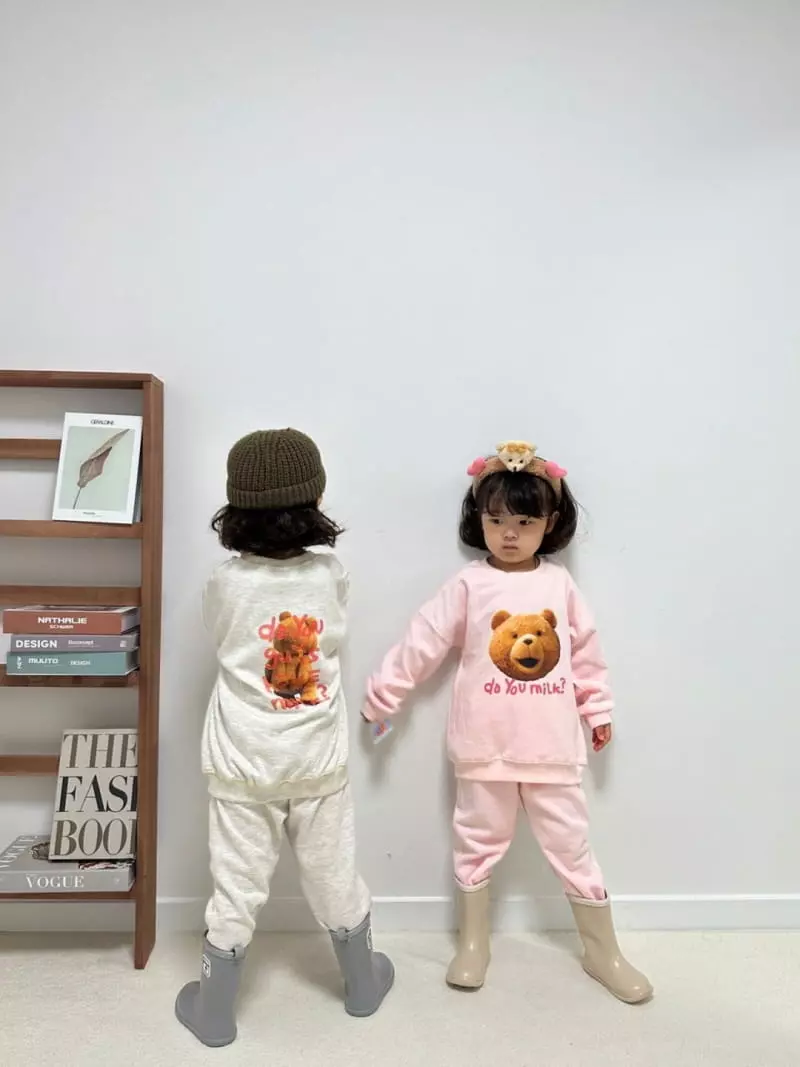 Little Rabbit - Korean Children Fashion - #designkidswear - Milk Bear Set - 7